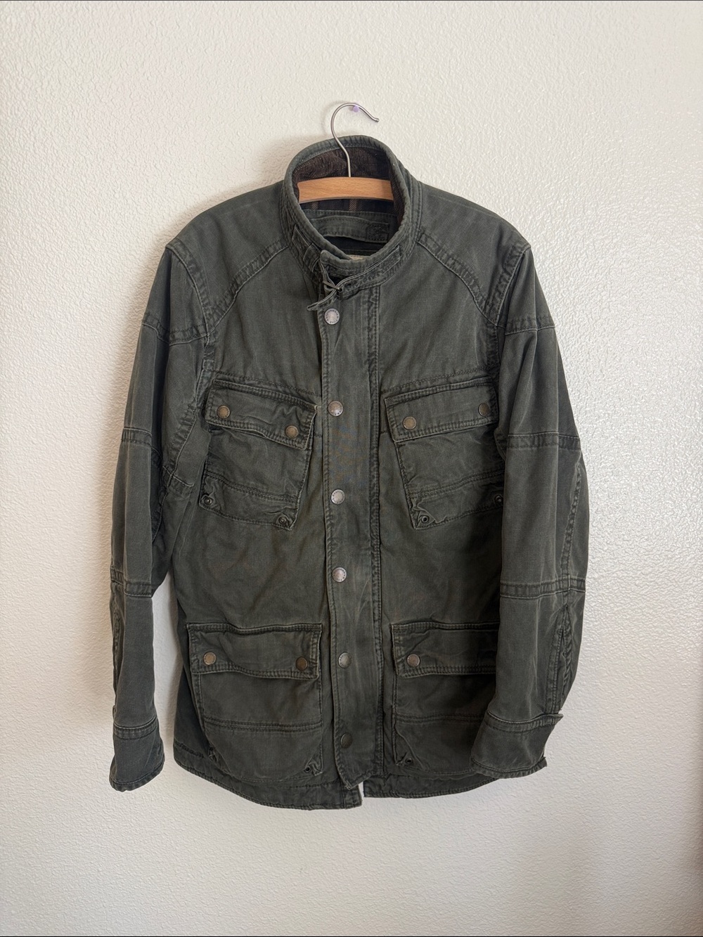 Almost Vintage (2008) Abercrombie & Fitch Men's Military Field Jacket in Olive - Picture 2 of 12